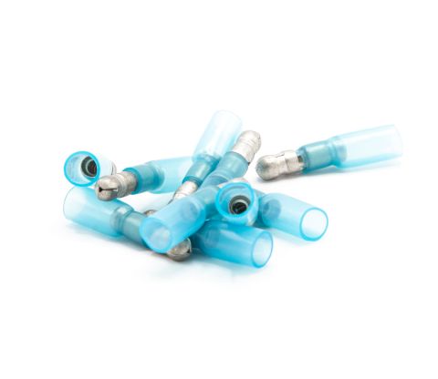 Krymp rundstift Han Blå 100stk