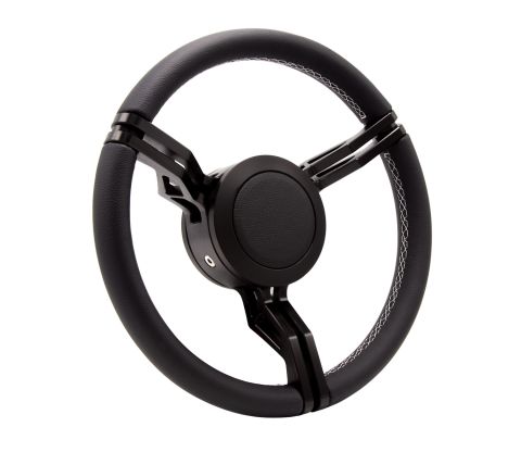 Rat Fanete sort læder hvid søm